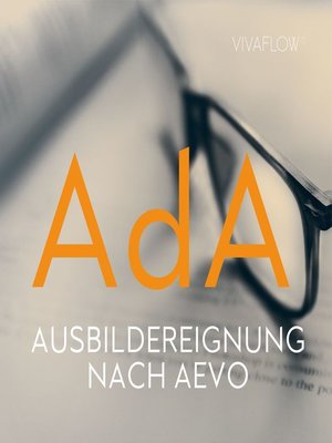 cover image of AdA--Prüfungsvorbereitung zur Ausbildereignung nach AEVO